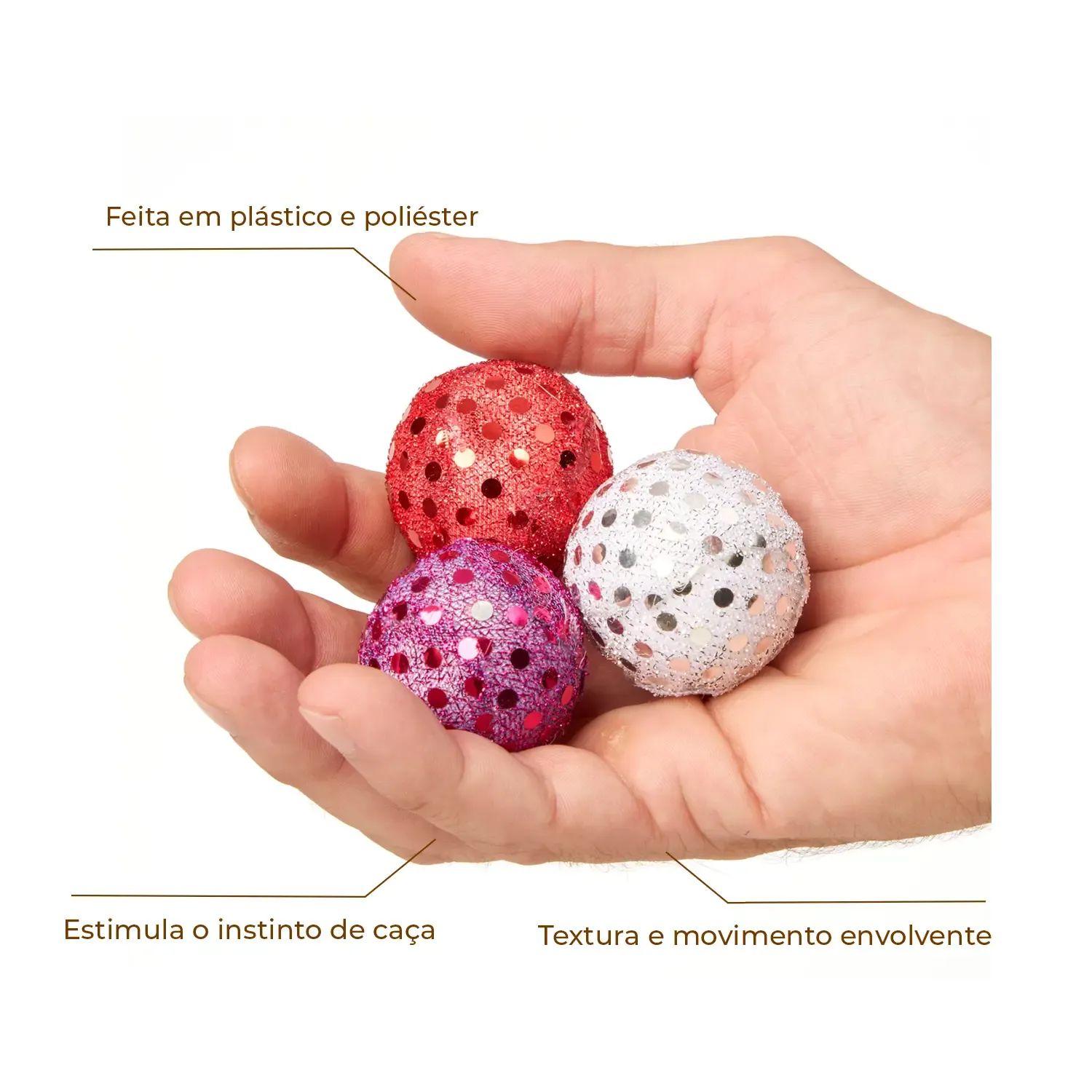 Brinquedo Bolinhas Flicks 3 Unidades